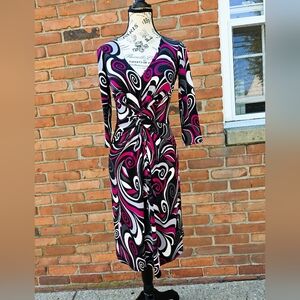 💫 NEW Bisou Bisou Y2K Geometric Swirl Dress| Size 6